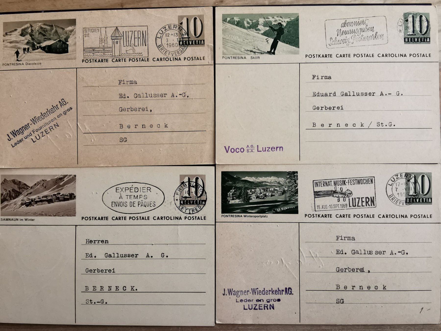Cartes postales: Bildpostkarten   Graubünden  Pontresina   Samnaun – D'occasion à Rheineck par kat_7gld