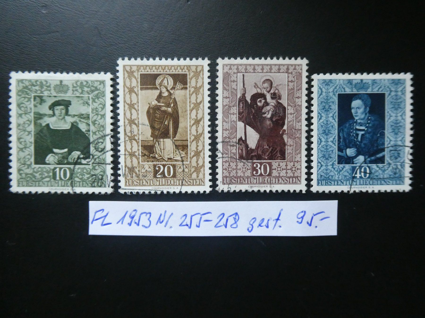 Tutti i francobolli: FL 1953 Nr. 255-258 gestempelt – Usato da Lausen venduto da Herbamare01