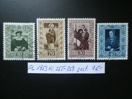 FL 1953 Nr. 255-258 gestempelt