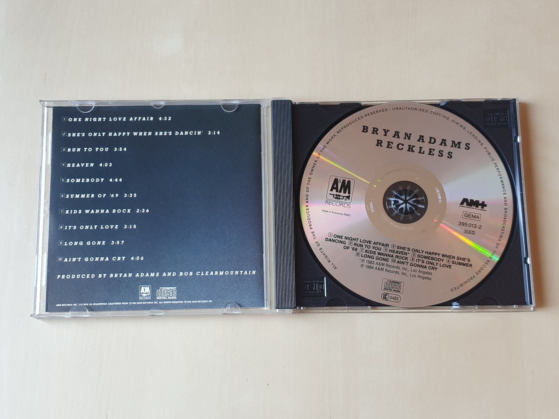 CDs: Bryan Adams Reckless – Gebraucht aus Stansstad von collectorsshop 2