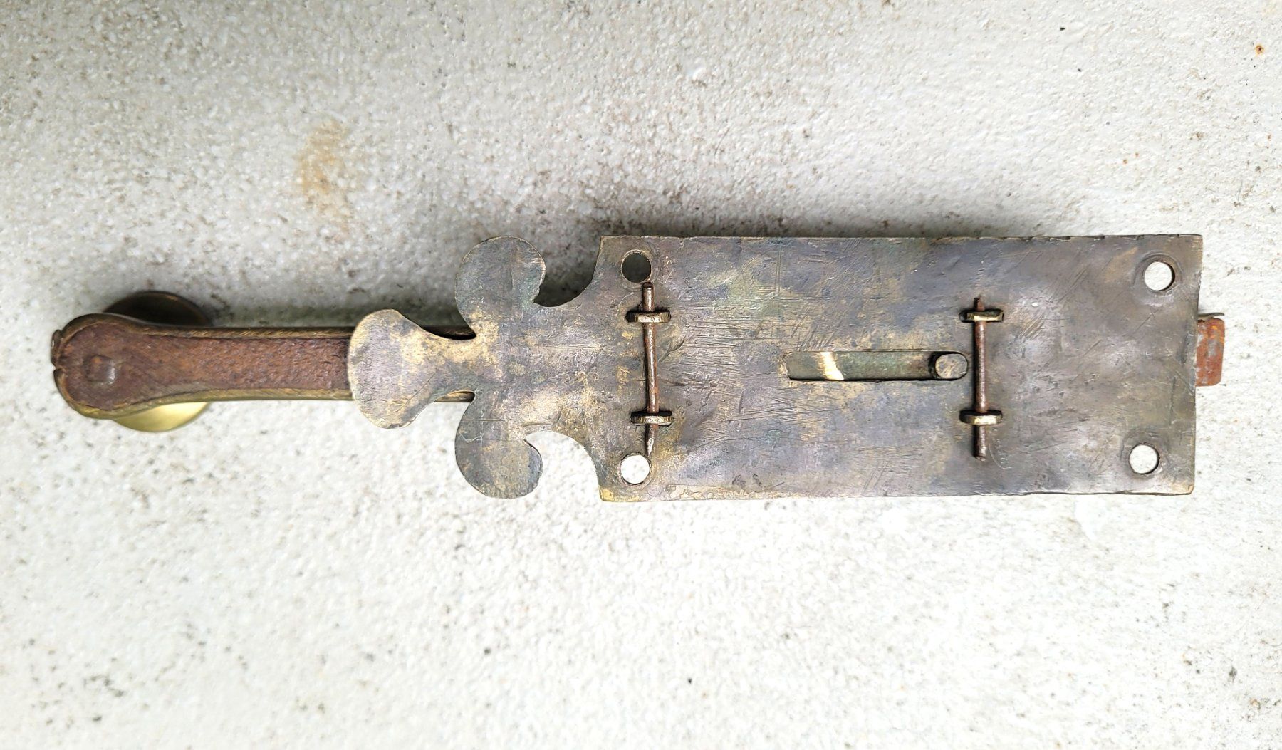 Ferramenta: Originaler Stoss Riegel Messing 18. Jahrhundert – Usato da Basel venduto da Roberto002 1