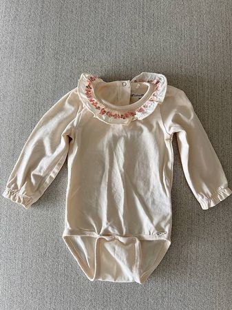 Minymo Babybody Langarm Rüschen Gr 74