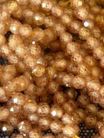 Strang facettierte Zirkonia 3 mm medium champagne