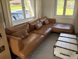 Elegante Ledercouch, Top Zustand, Braun