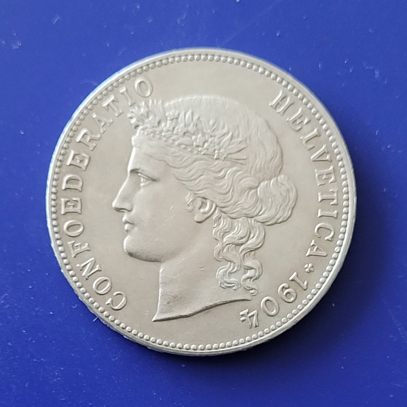 Tutti le monete: Silber Schweiz 5 Fr. 1904 B Top Erhaltung – Usato da Winterthur venduto da Cruiser3