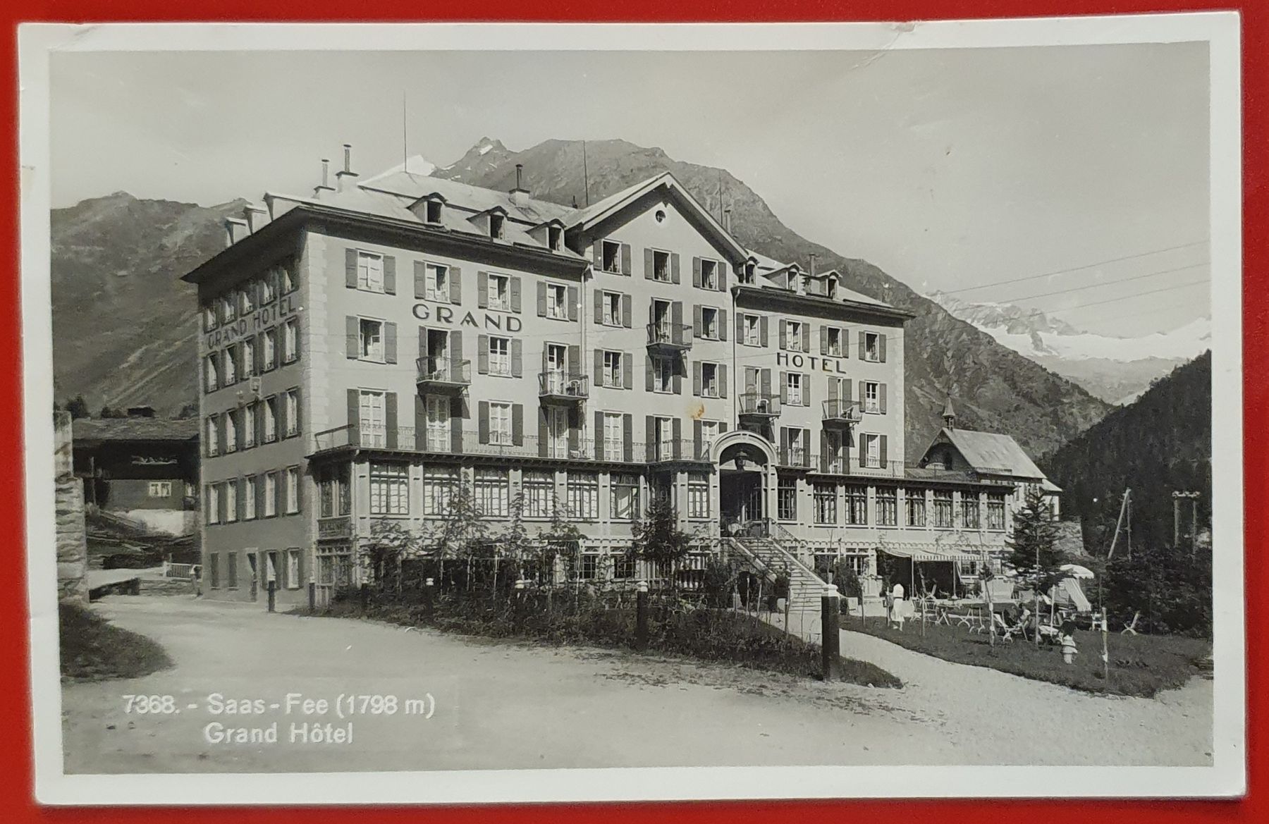 Cartoline postali: Saas-Fee - Grand Hotel – Usato da Kreuzlingen venduto da Rschweiz1