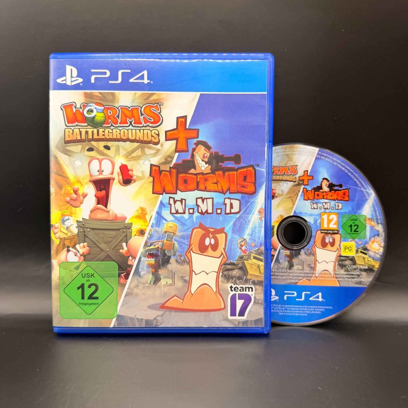 Sony Giochi: Worms Battlegrounds + Worms W.M.D Playstation 4 – Usato da Düdingen venduto da Nerdworld