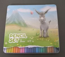 *FARBSTIFTE - SET IN BLECHBOX* 20 X 18.5CM/KAUM ANGEBRAUCHT