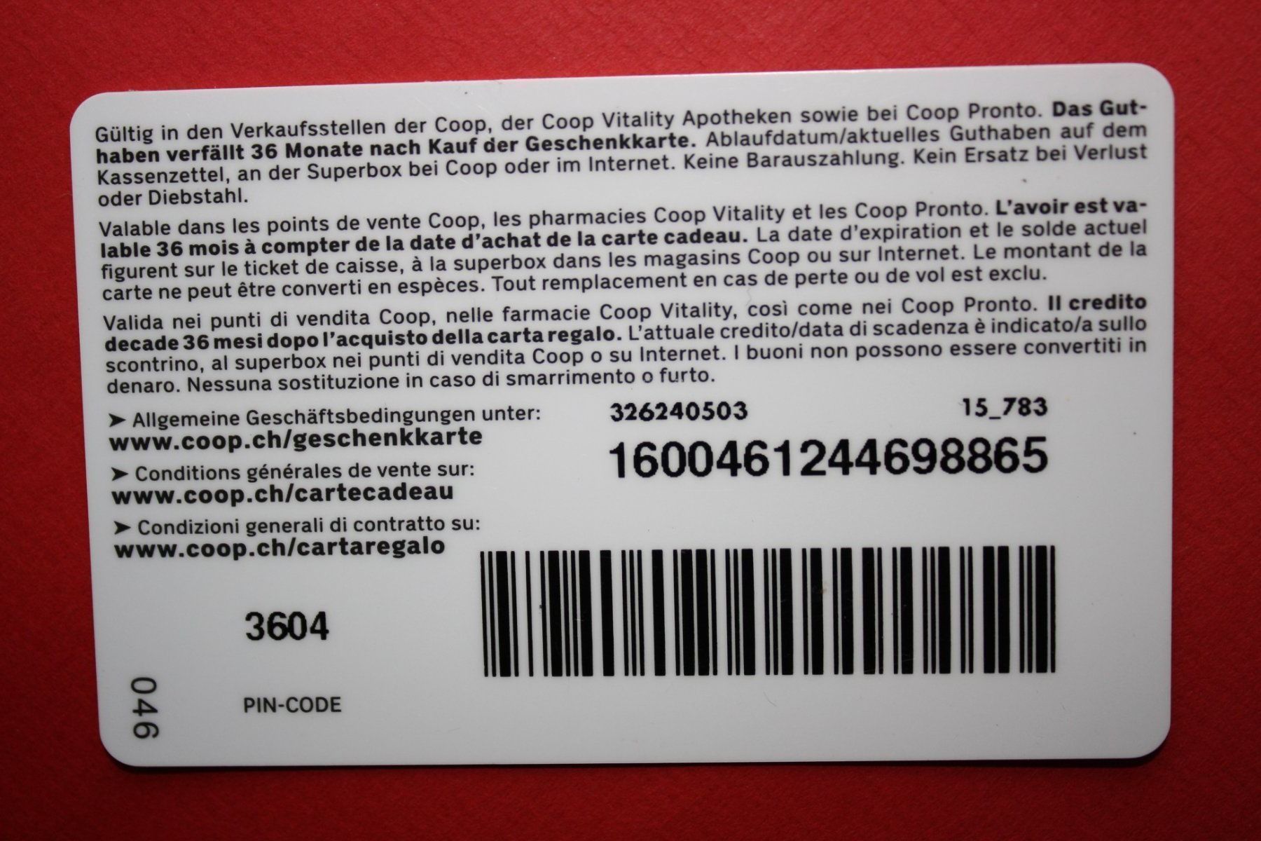 Karten: geschenkkarte – Gebraucht aus Laupen BE von Gufi57 1