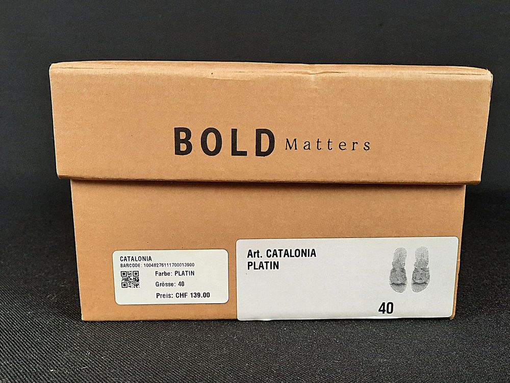 BOLD Matters Pantoletten Catalonia Platin Gr. 40 4