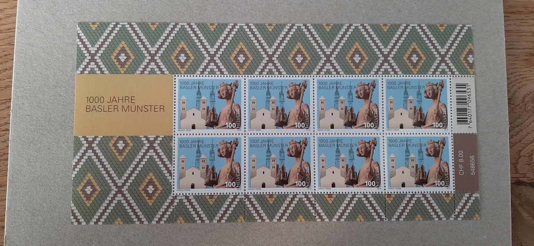 Tutti i francobolli: 2019  100 Jahre Basler Münster Bogen Postfrisch – Nuovo (secondo la descrizione) da Affoltern am Albis venduto da Andrezc