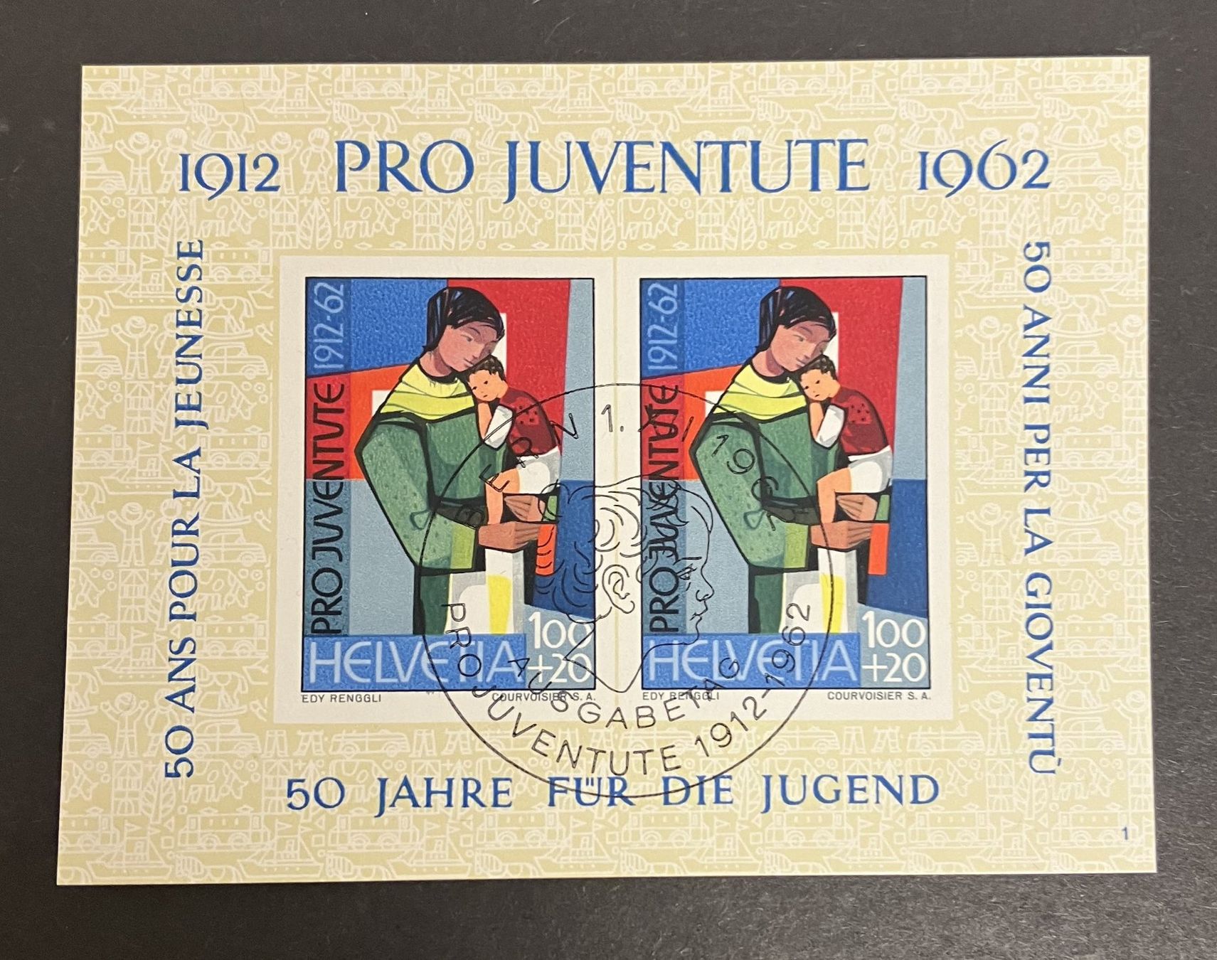Alle Briefmarken: BLOCK PJ 1962 ET ⦿ – Gebraucht aus Oberwil BL von SALOB