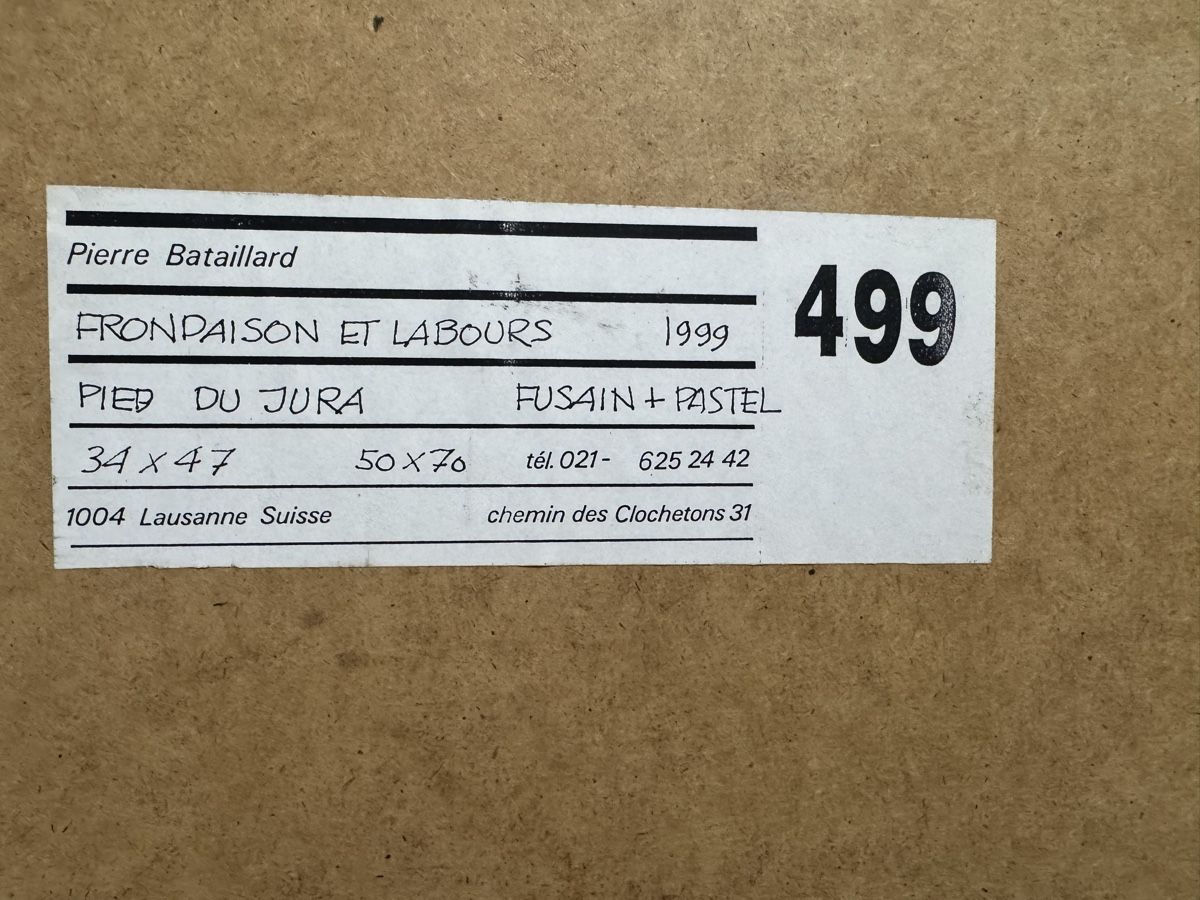 Gemälde: Pierre Bataillard PIED DU JURA 1999 Original Framed Signed – Gebraucht aus Morges von SevArt 9