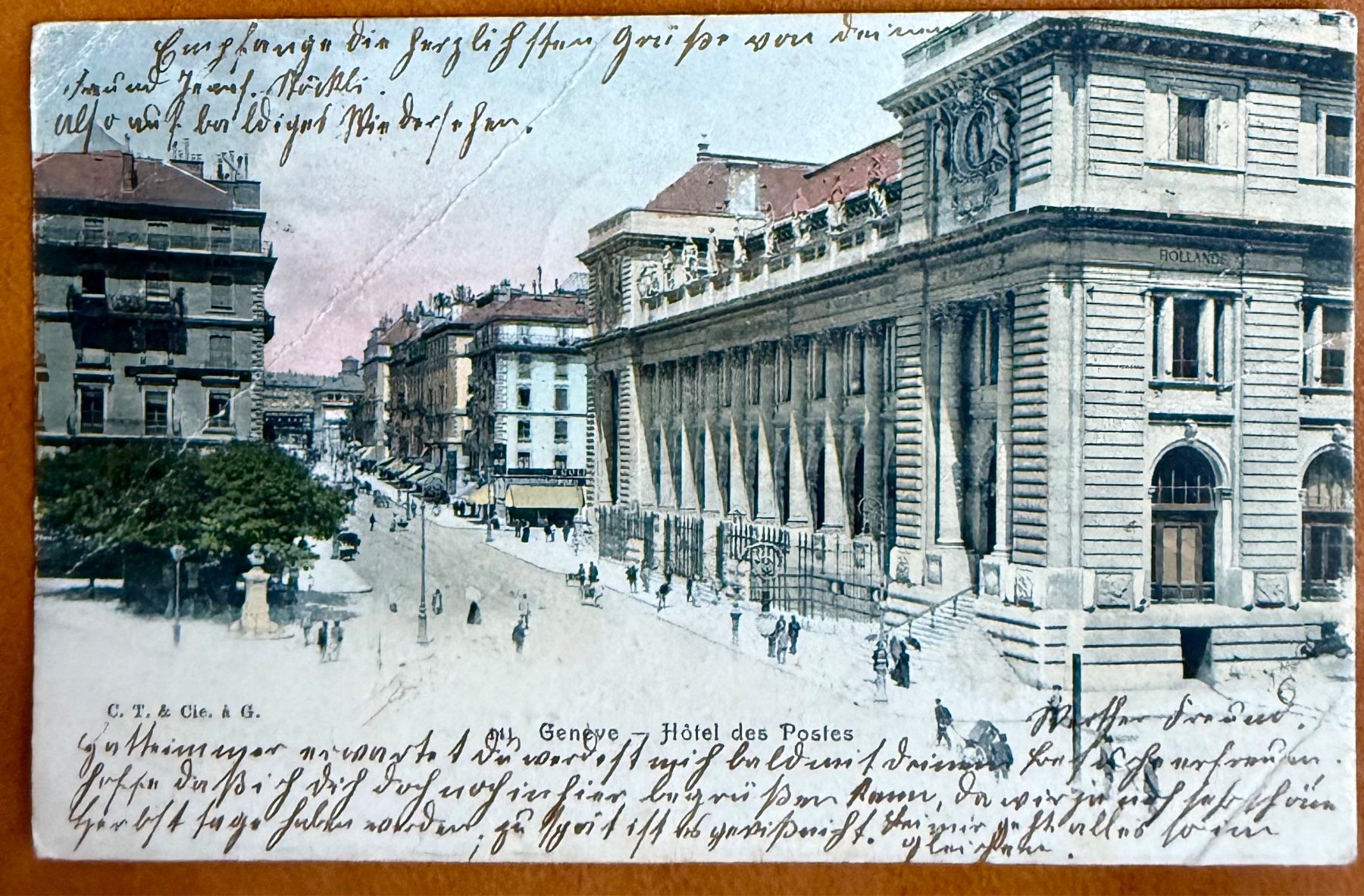 Ansichtskarten: Genève - Hôtel des Postes - Animée 1903 – Gebraucht aus Lutry von Ediego