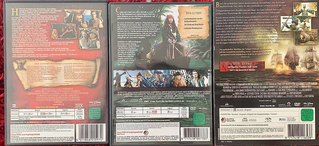 Tutti i DVDs: Fluch der Karibik 1, 2, 3 DVD – Usato da Eschenbach LU venduto da arin91 4
