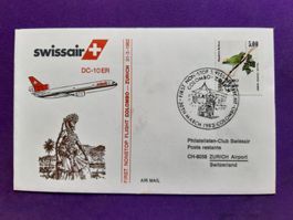 Flugbrief erster NONSTOP-Flug COLOMBO-Zürich 31.3.1982