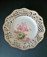Antiker Meissen Carl Teichert Teller durchbrochen um 1900
