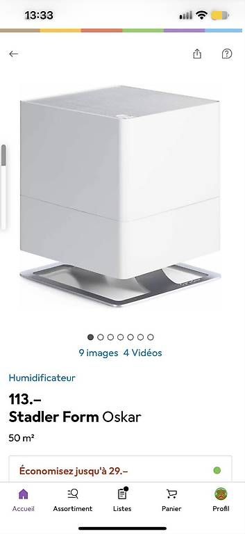 Umidificatori d'aria: Humidificateur stadler form – Usato da Morges venduto da flo_68sd