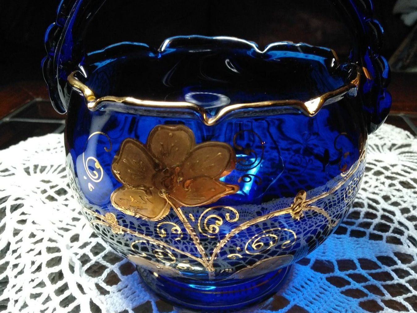 Altro in Antiquarato & Arte: Panier en verre bleu – Usato da Nyon venduto da mgg_gg9j 1