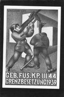 Einheitskarte Nr. 89,Geb. Füs.Kp.lll 44 ,Grenzbesetzung 1939