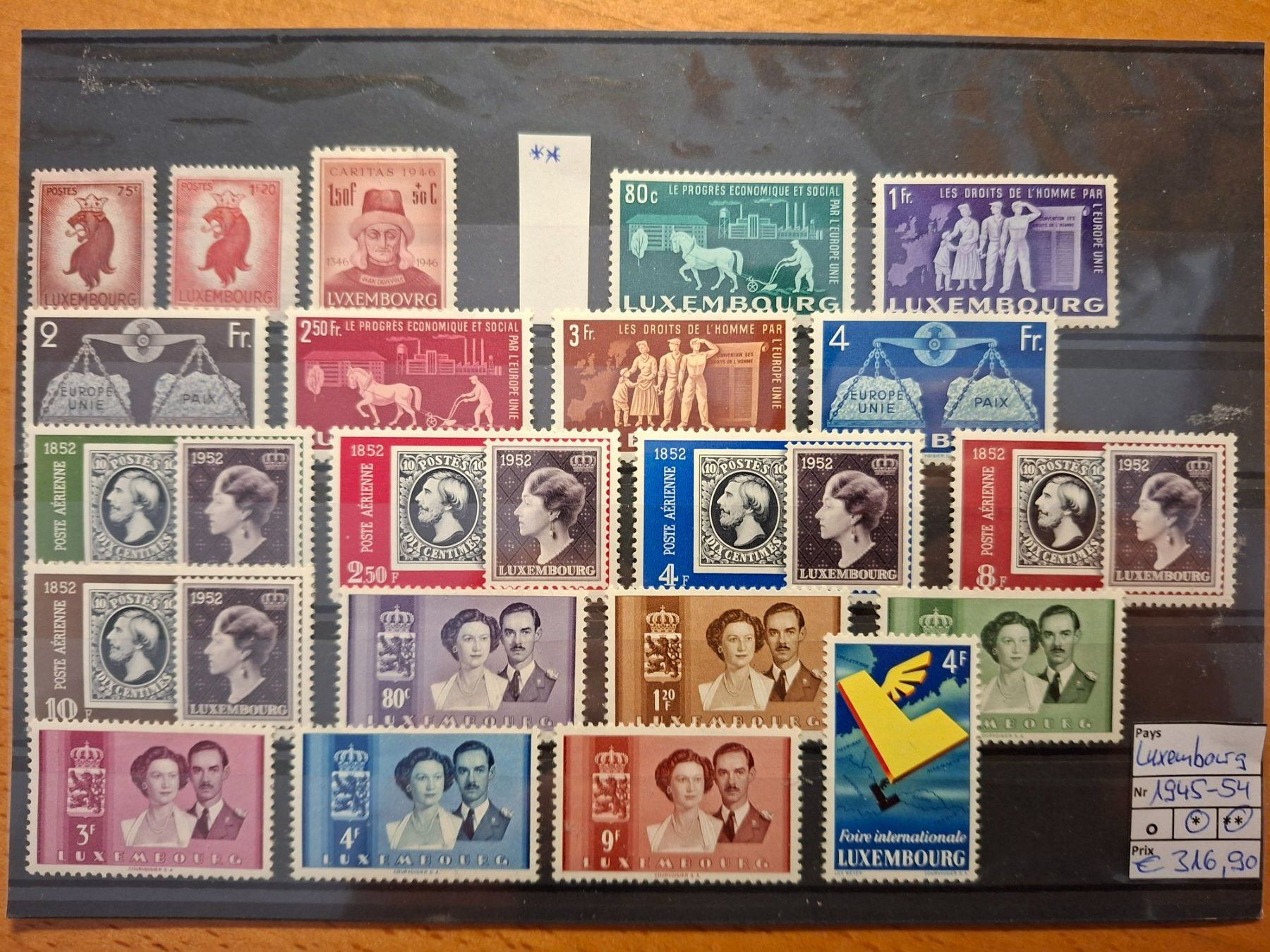 Tutti i francobolli: Luxembourg 1945-1954 * – Usato da Confignon venduto da Alfda2000