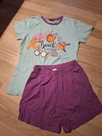 Shorty Pyjama Set Gr. 146/152 für Mädchen