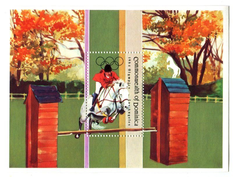 Alle Briefmarken: Block "Pferdesport". Dominica – Neu und originalverpackt aus Basel von Butsch5