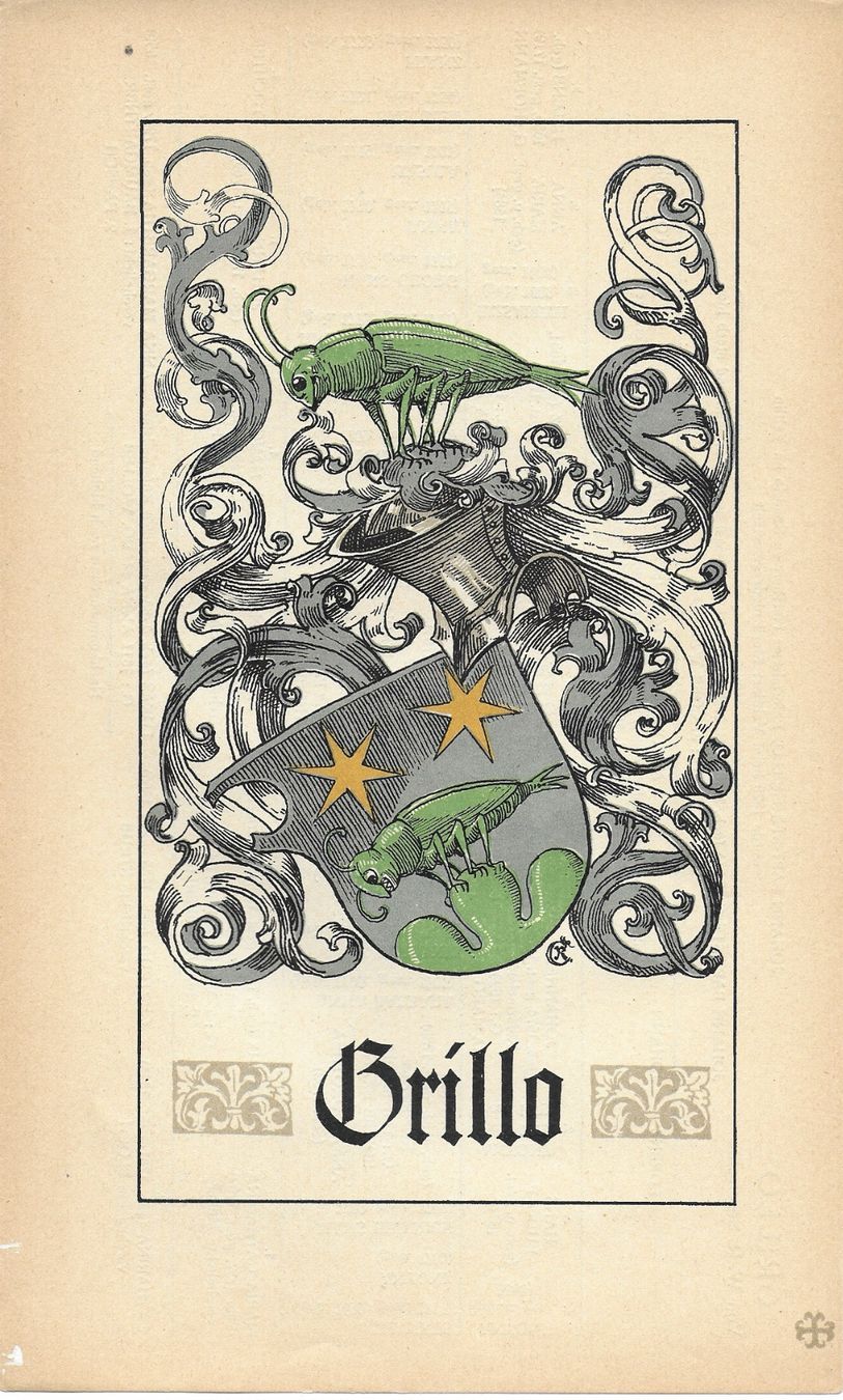 Incisioni: Wappen Grillo Basel Wappenbuch Carl Roschet Heraldik – Usato da Farvagny-le-Grand venduto da OlivierFurrer