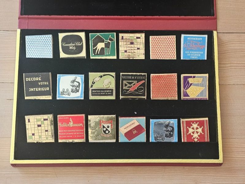Accendini: Edle Sammlung 18 intakte Schweizer Zündholzbriefli Etui – Usato da Pfäffikon ZH venduto da eric0113 1
