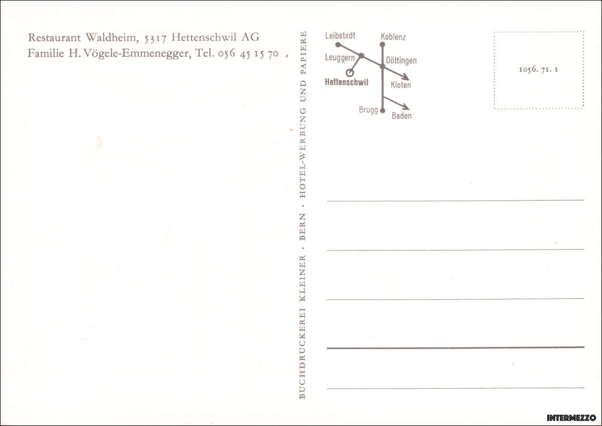 Cartes postales: Hettenschwil AG // Restaurant Waldheim – D'occasion à Basel par intermezzo12 1