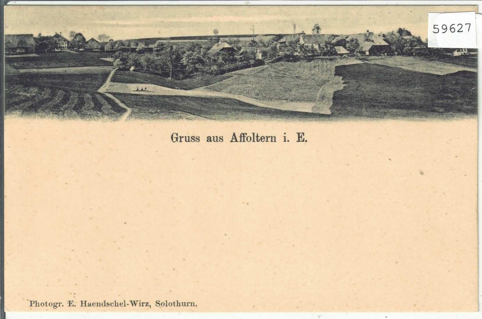 Ansichtskarten: Gruss aus Affoltern i./E. – Gebraucht aus Ettingen von Kartenplanet