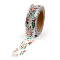 Washi Tape farbiger Blumenstrauss gemalen