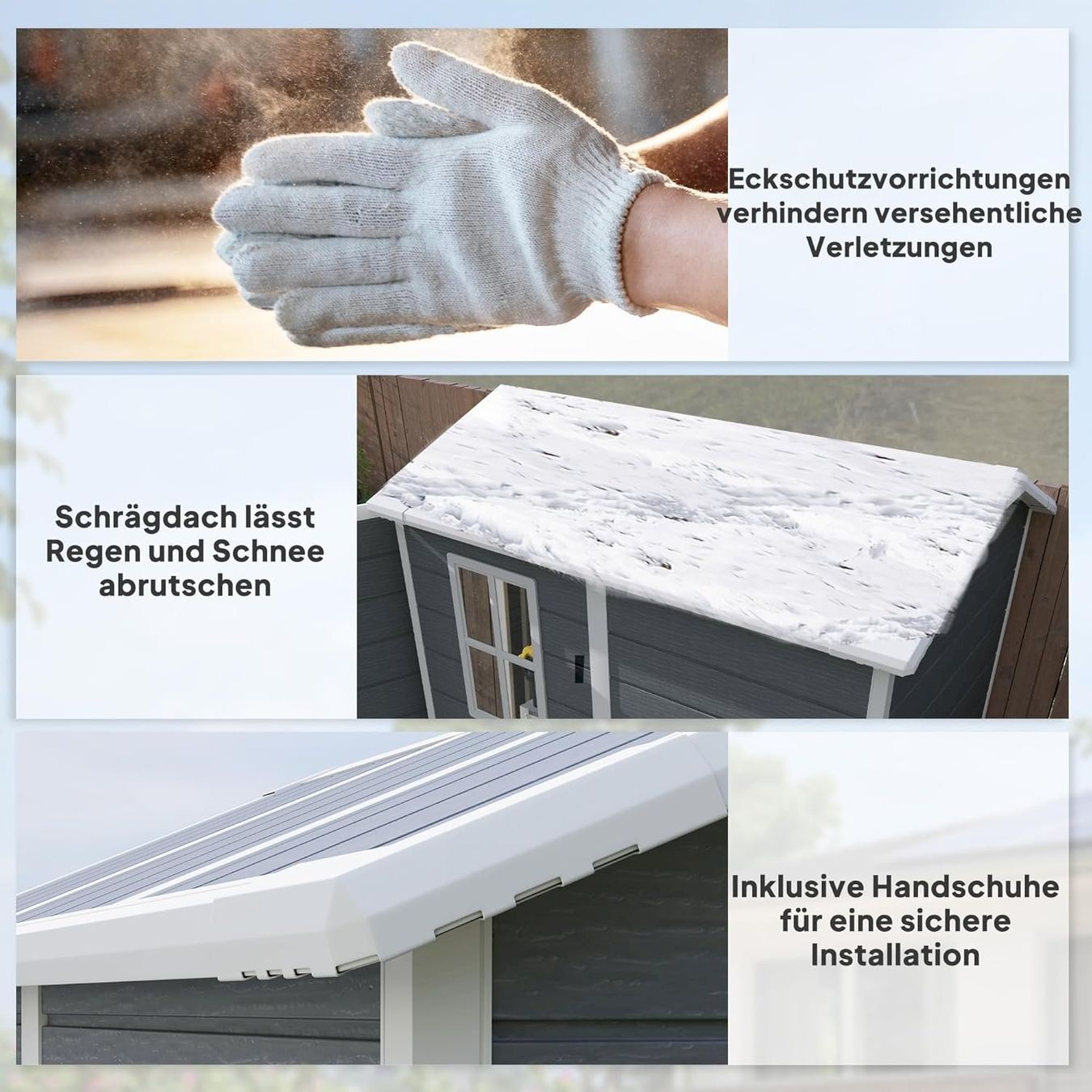 Casette da giardino & serre: Gerätehaus 2,1m² Grau – Nuovo e nell'imballaggio originale da Bottighofen venduto da zaap 7