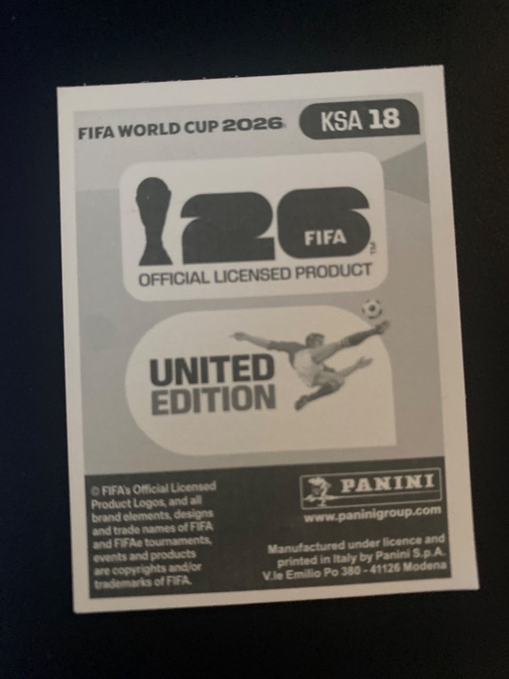 Panini Carte collezionabili: Panini FIFA World Cup Sticker KSA 18 – Nuovo (secondo la descrizione) da Glattbrugg venduto da riseca 1