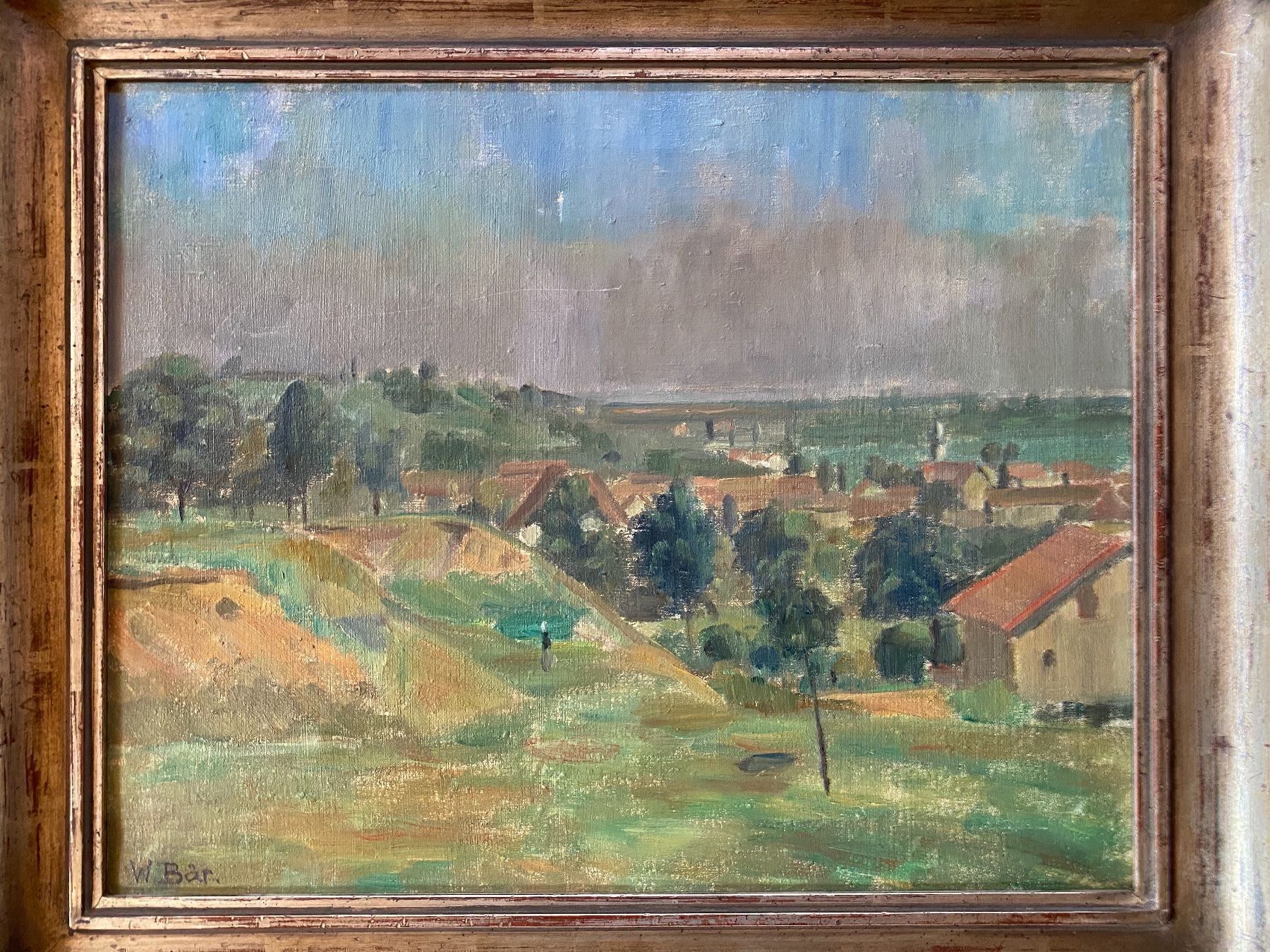 Dipinti: Altes Ölbild Allschwil/BL Walter Bär – Usato da Rünenberg venduto da Fendi02 1