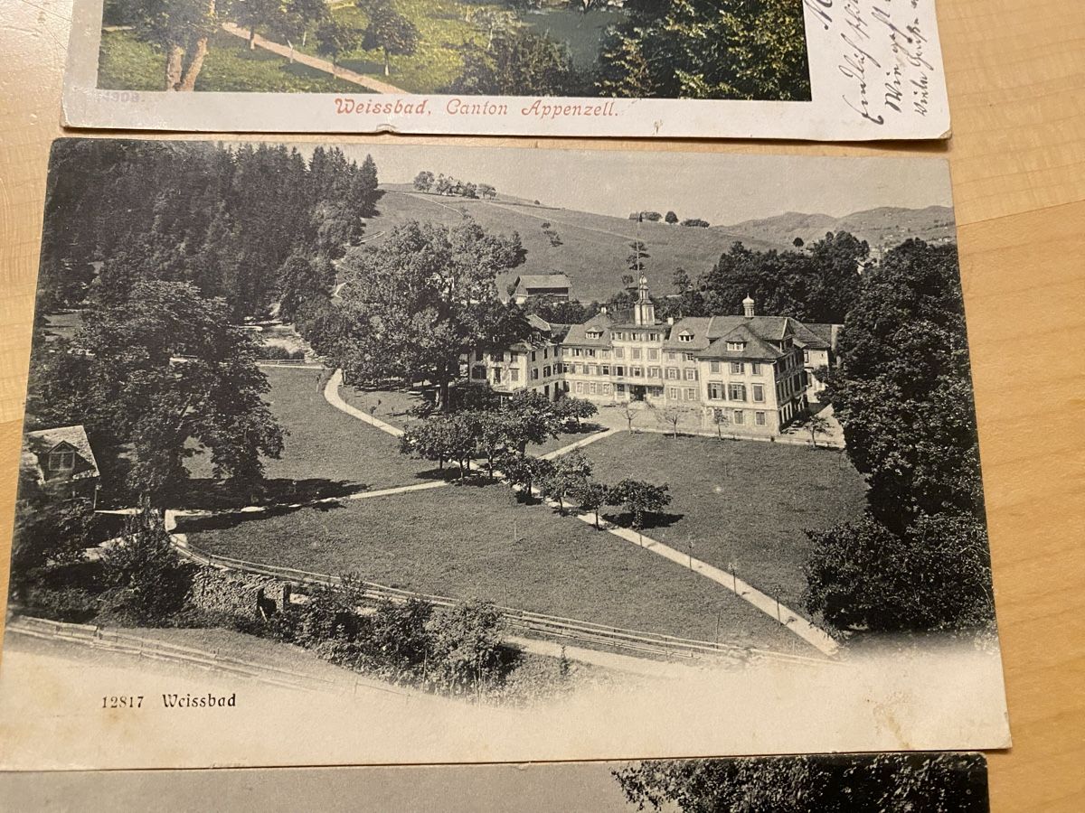 Cartoline postali: 3 Ak Weissbad Appenzell – Usato da Mosnang venduto da Goldwasser 4