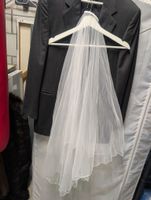 Hochzeitsschleier weiss mit Haarkamm neuwertig