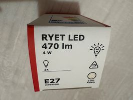 RYET LED Lampe, E27, 470lm, neuwertig für gemütliches Licht!