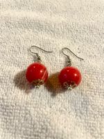 Rote Ohrringe, Kugel-Design