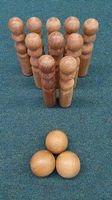 Bowling Set 13-teilig in Premium-Teakholz