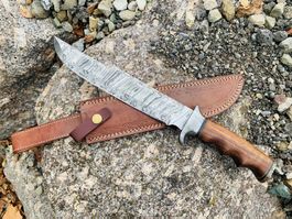 Damast Messer feststehend 39cm hürlimann No. 34 NEU