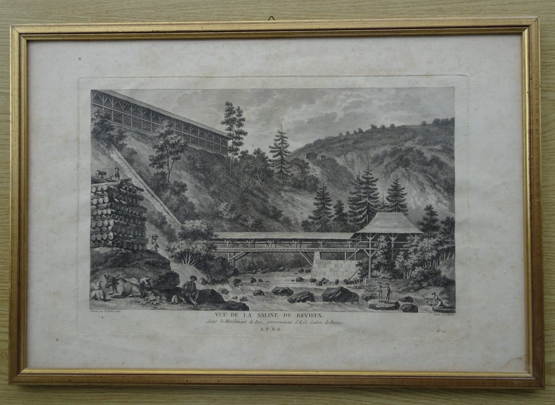 Incisioni: Vue de la Saline de Bévieux 1777 – Nuovo (secondo la descrizione) da Bern venduto da scorpionmaximus