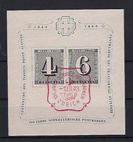 1943 Block 100 Jahre Postmarken  gestempelt    14925