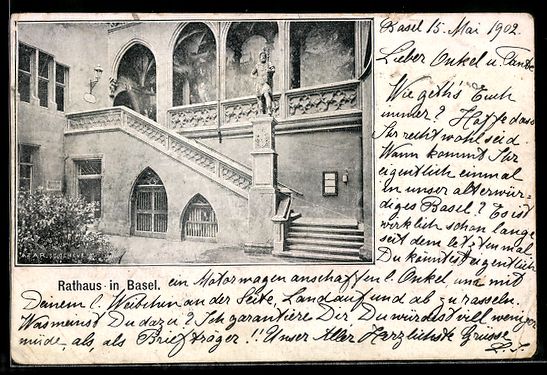 Ansichtskarten: AK Basel, Rathaus – Gebraucht aus Berlin von bartko-reher