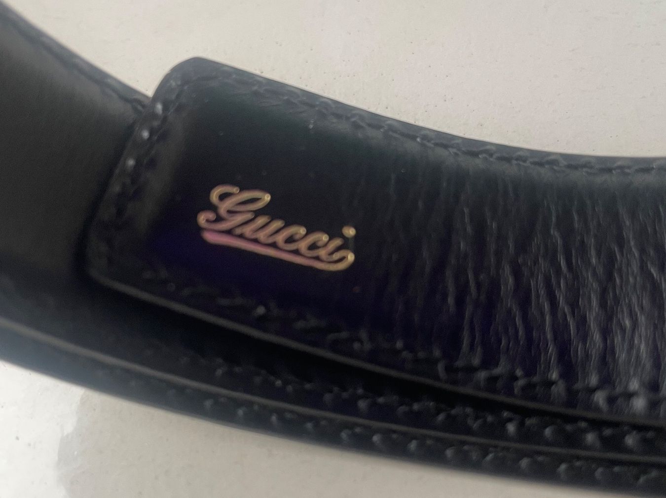 Gucci Cinture: Gucci - Belt Black and Gold – Usato da Minusio venduto da Pink222 3