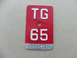 Velo Rad Nummer Velonummer 1965 TG 65 Thurgau Geschenk