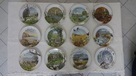 12 Porzellantellern limitierter Franklin Porcelain