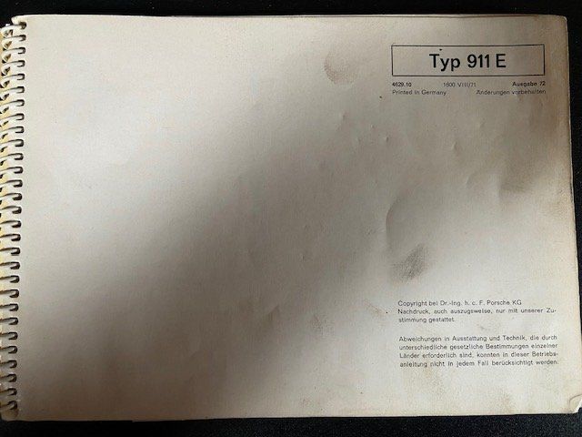 Libri: Porsche 911E Betriebsanleitung Oldtimer – Usato da Hedingen venduto da mg1948_er 1