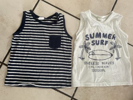 2er Set H&M Tank Tops Gr. 80, Sommer, Top