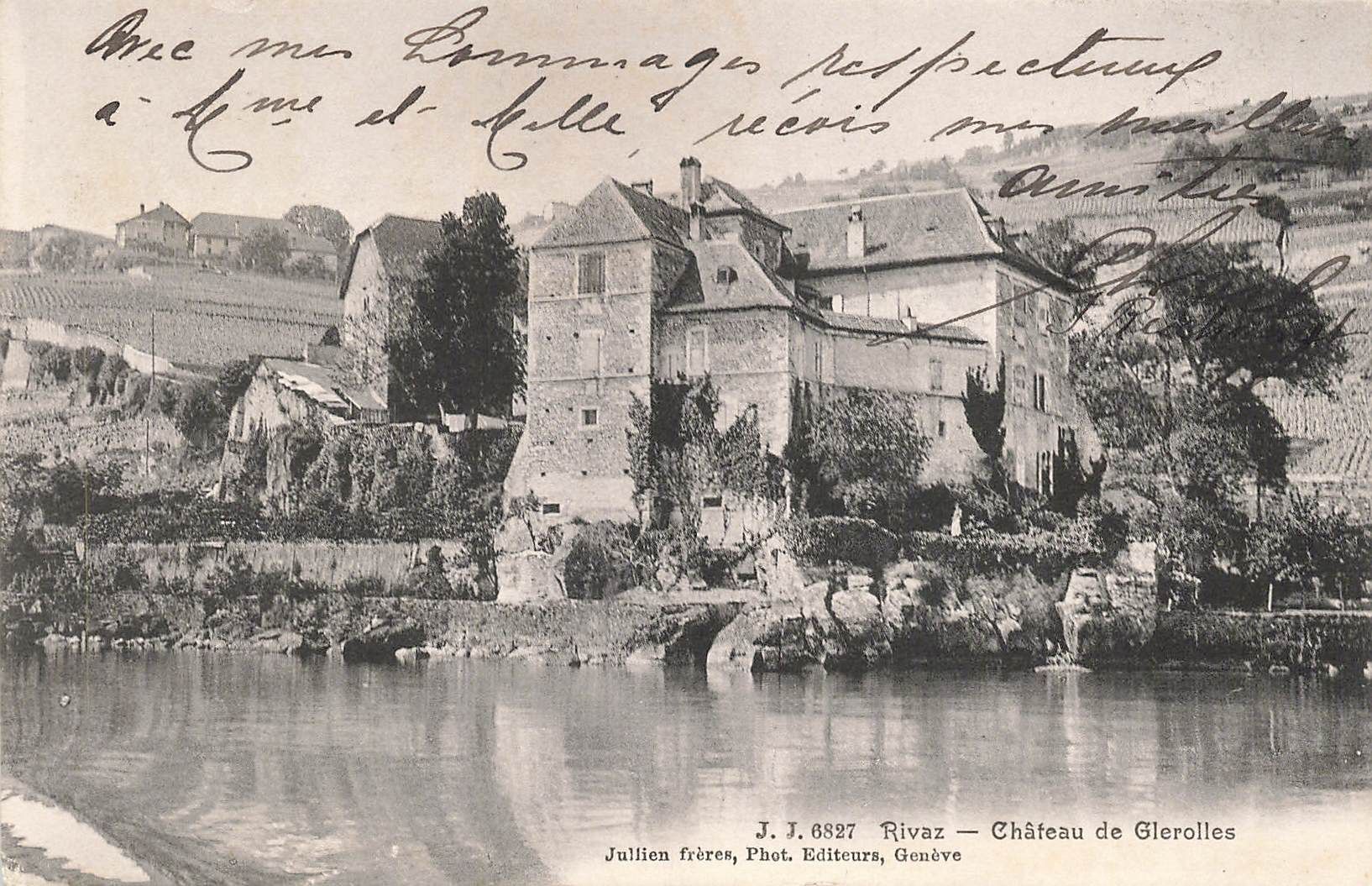 Cartoline postali: Rivaz chateau de Glerolles – Usato da Biasca venduto da Blenio71